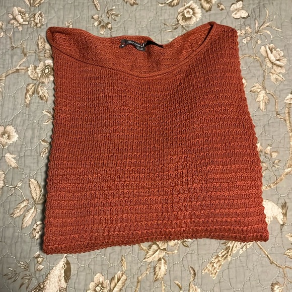 Anthropologie Sweaters - Anthropologie Orange / Dark Coral Knit Short Sweater - Med / Large